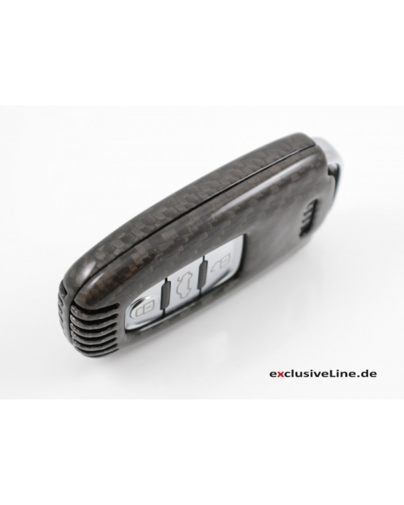 Echt Carbon Auto Schlüssel Cover für Audi A1 A3 A4 A6 TT R8 Q7 - schw,  49,90 €